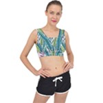 Illustrations Plants Nature Leaves V-Back Sports Bra