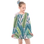 Illustrations Plants Nature Leaves Kids  Long Sleeve Dress