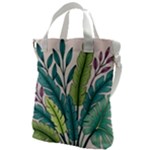 Illustrations Plants Nature Leaves Canvas Messenger Bag