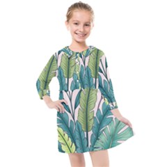 Kids  Quarter Sleeve Shirt Dress 