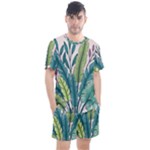 Illustrations Plants Nature Leaves Men s Mesh T-Shirt and Shorts Set