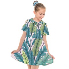 Kids  Short Sleeve Shirt Dress 