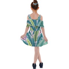 Kids  Shoulder Cutout Chiffon Dress 