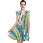 Illustrations Plants Nature Leaves Tie Up Tunic Dress