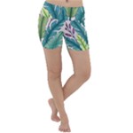 Illustrations Plants Nature Leaves Lightweight Velour Yoga Shorts