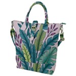 Illustrations Plants Nature Leaves Buckle Top Tote Bag