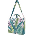 Illustrations Plants Nature Leaves Square Shoulder Tote Bag