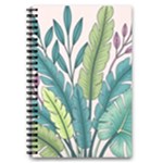 Illustrations Plants Nature Leaves 5.5  x 8.5  Notebook