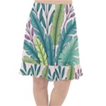 Illustrations Plants Nature Leaves Fishtail Chiffon Skirt