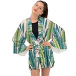 Illustrations Plants Nature Leaves Long Sleeve Kimono