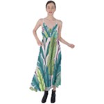 Illustrations Plants Nature Leaves Tie Back Maxi Dress