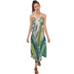 Illustrations Plants Nature Leaves Halter Tie Back Dress 