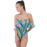 Illustrations Plants Nature Leaves Drape Piece Swimsuit