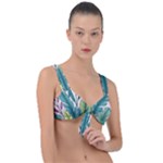 Illustrations Plants Nature Leaves Front Tie Bikini Top