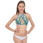 Illustrations Plants Nature Leaves Cross Front Halter Bikini Top