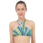 Illustrations Plants Nature Leaves High Neck Bikini Top