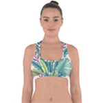 Illustrations Plants Nature Leaves Cross Back Hipster Bikini Top 