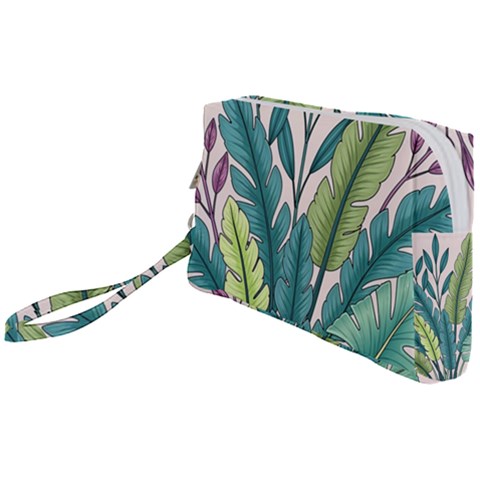 Illustrations Plants Nature Leaves Wristlet Pouch Bag (Small) from ArtsNow.com