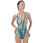 Illustrations Plants Nature Leaves Side Cut Out Swimsuit