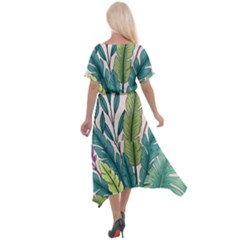 Cross Front Sharkbite Hem Maxi Dress 