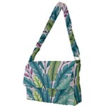 Illustrations Plants Nature Leaves Full Print Messenger Bag (L)