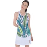 Illustrations Plants Nature Leaves Racer Back Mesh Tank Top