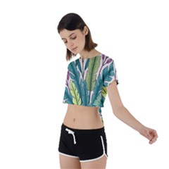 Tie Back Short Sleeve Crop T-Shirt 