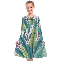 Illustrations Plants Nature Leaves Kids  Midi Sailor Dress from ArtsNow.com