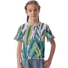 Kids  Cuff Sleeve Scrunch Bottom T-Shirt 