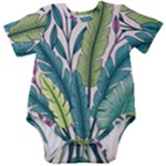 Illustrations Plants Nature Leaves Baby Short Sleeve Bodysuit