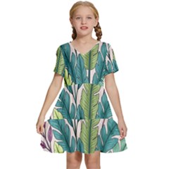 Kids  Short Sleeve Tiered Mini Dress 