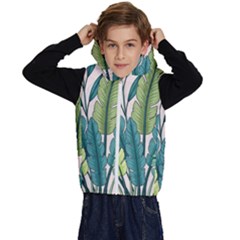 Illustrations Plants Nature Leaves Kids  Stylish Hooded Puffer Vest from ArtsNow.com