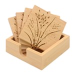 Illustrations Plants Nature Leaves Bamboo Coaster Set