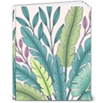 Illustrations Plants Nature Leaves 8  x 10  Hardcover Notebook