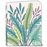 Illustrations Plants Nature Leaves 8  x 10  Softcover Notebook