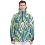 Illustrations Plants Nature Leaves Men s Pullover Zip Ski and Snowboard Waterproof Breathable Jacket