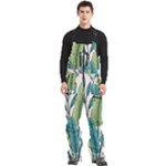 Illustrations Plants Nature Leaves Men s Front Zip Ski And Snowboard Bib Pants