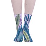 Illustrations Plants Nature Leaves Smooth Crew Length Tube Socks