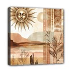 Abstract Sun Boho Bohemian Design Mini Canvas 8  x 8  (Stretched)