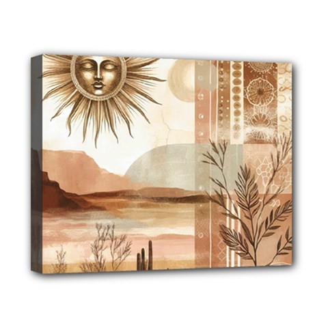 Abstract Sun Boho Bohemian Design Canvas 10  x 8  (Stretched) from ArtsNow.com