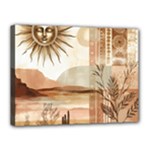 Abstract Sun Boho Bohemian Design Canvas 16  x 12  (Stretched)