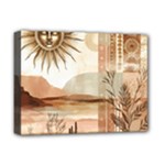 Abstract Sun Boho Bohemian Design Deluxe Canvas 16  x 12  (Stretched) 