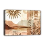 Abstract Sun Boho Bohemian Design Deluxe Canvas 18  x 12  (Stretched)