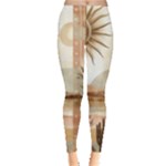 Abstract Sun Boho Bohemian Design Everyday Leggings 