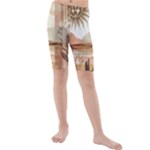 Abstract Sun Boho Bohemian Design Kids  Mid Length Swim Shorts