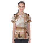 Abstract Sun Boho Bohemian Design Women s Cotton T-Shirt