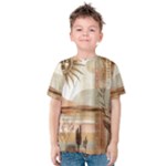 Abstract Sun Boho Bohemian Design Kids  Cotton T-Shirt