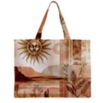 Abstract Sun Boho Bohemian Design Zipper Mini Tote Bag