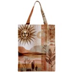 Abstract Sun Boho Bohemian Design Zipper Classic Tote Bag