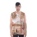 Abstract Sun Boho Bohemian Design Men s Basketball Tank Top